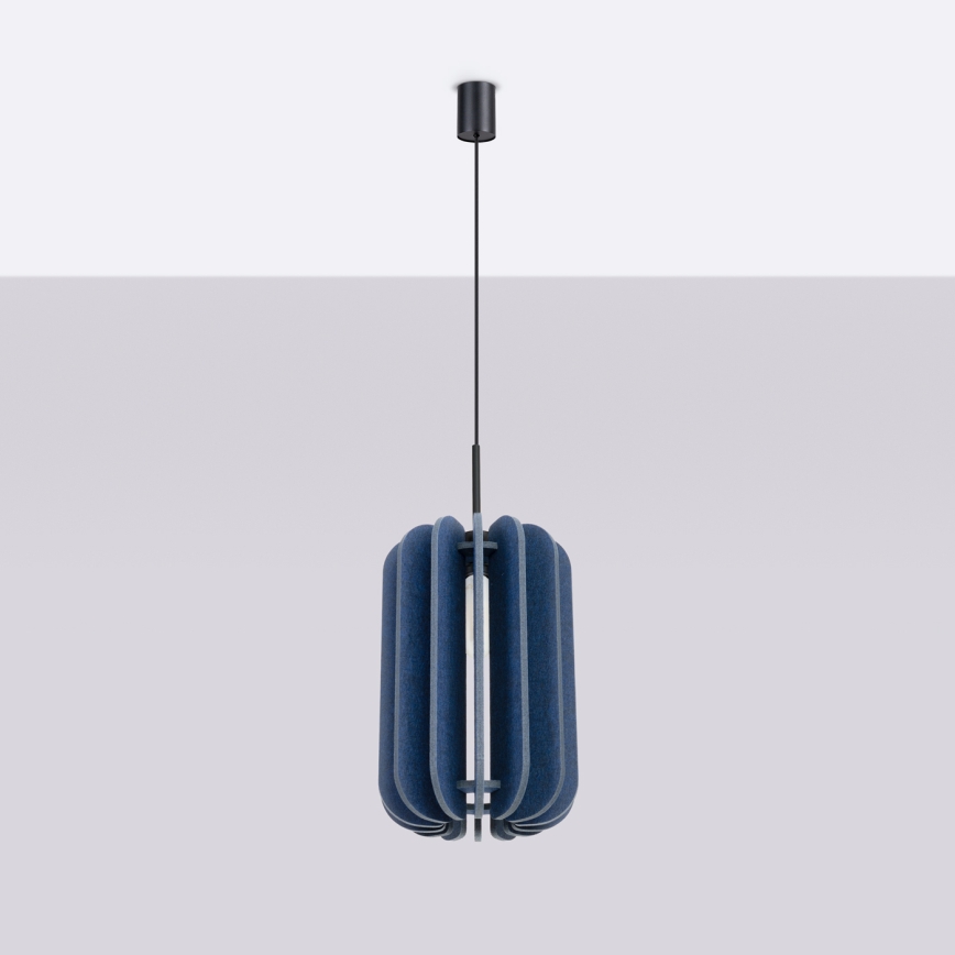Pendant lamp on cord MULA 1xE27/15W/230V, Ø 27 cm, blue