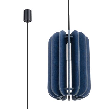 Pendant lamp on cord MULA 1xE27/15W/230V, Ø 27 cm, blue