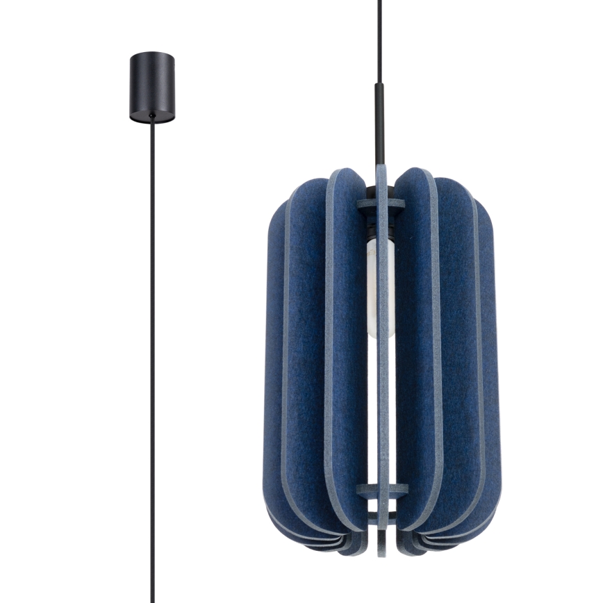 Pendant lamp on cord MULA 1xE27/15W/230V, Ø 27 cm, blue