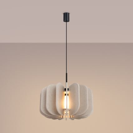 MULA cable-hung pendant light 1xE27/15W/230V, Ø 45 cm, cream