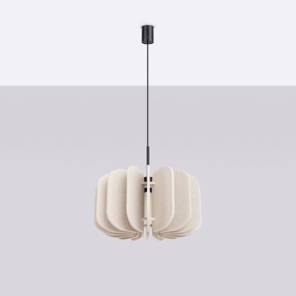 MULA cable-hung pendant light 1xE27/15W/230V, Ø 45 cm, cream