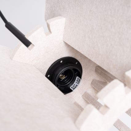 MULA cable-hung pendant light 1xE27/15W/230V, Ø 45 cm, cream