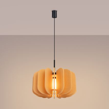 Pendant light on cord MULA 1xE27/15W/230V, diameter 45 cm, yellow