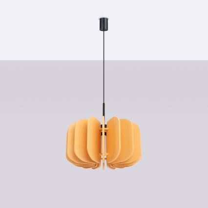 Pendant light on cord MULA 1xE27/15W/230V, diameter 45 cm, yellow