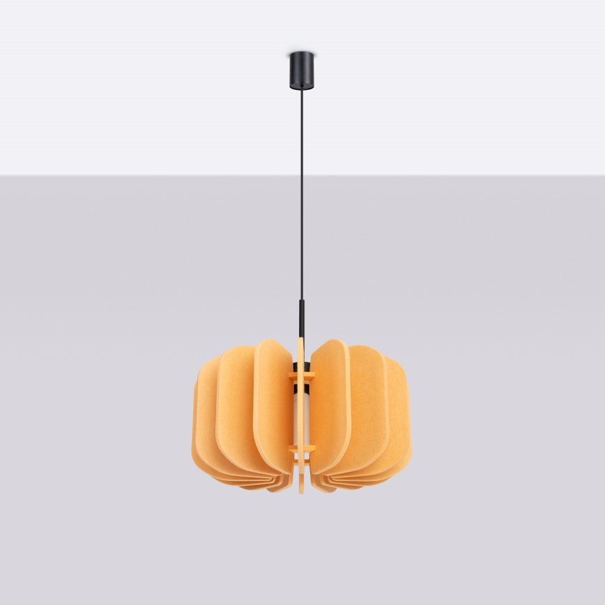 Pendant light on cord MULA 1xE27/15W/230V, diameter 45 cm, yellow