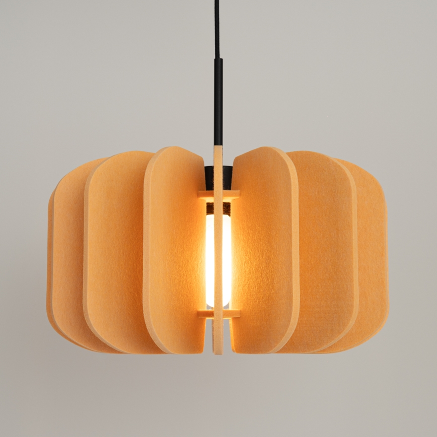 Pendant light on cord MULA 1xE27/15W/230V, diameter 45 cm, yellow