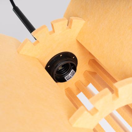 Pendant light on cord MULA 1xE27/15W/230V, diameter 45 cm, yellow