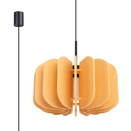 Pendant light on cord MULA 1xE27/15W/230V, diameter 45 cm, yellow