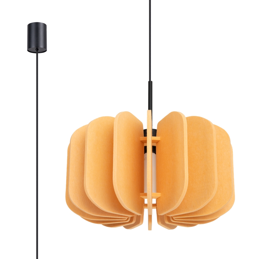 Pendant light on cord MULA 1xE27/15W/230V, diameter 45 cm, yellow
