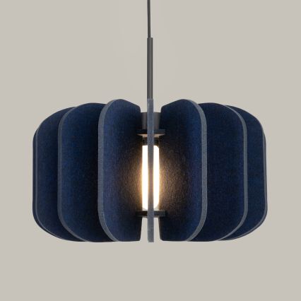 MULA cable-suspended pendant light, 1xE27/15W/230V, Ø 45 cm, blue