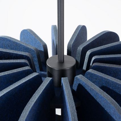 MULA cable-suspended pendant light, 1xE27/15W/230V, Ø 45 cm, blue