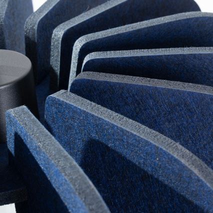 MULA cable-suspended pendant light, 1xE27/15W/230V, Ø 45 cm, blue