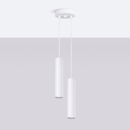 LAGOS Cable Pendant Light, 2x GU10/10W/230V, White