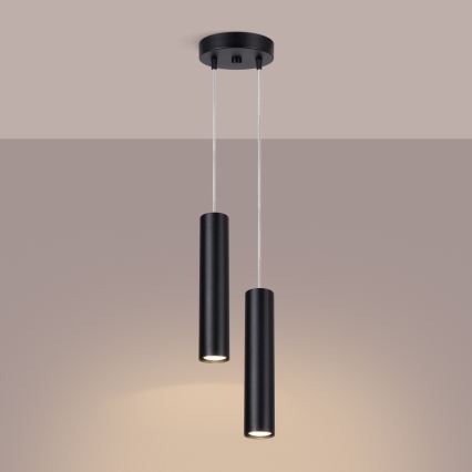 Cable pendant LAGOS 2xGU10/10W/230V black