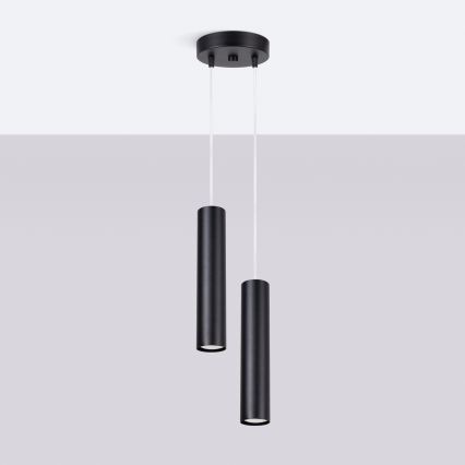 Cable pendant LAGOS 2xGU10/10W/230V black