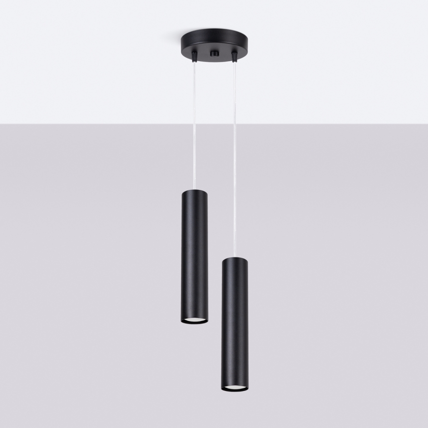 Cable pendant LAGOS 2xGU10/10W/230V black