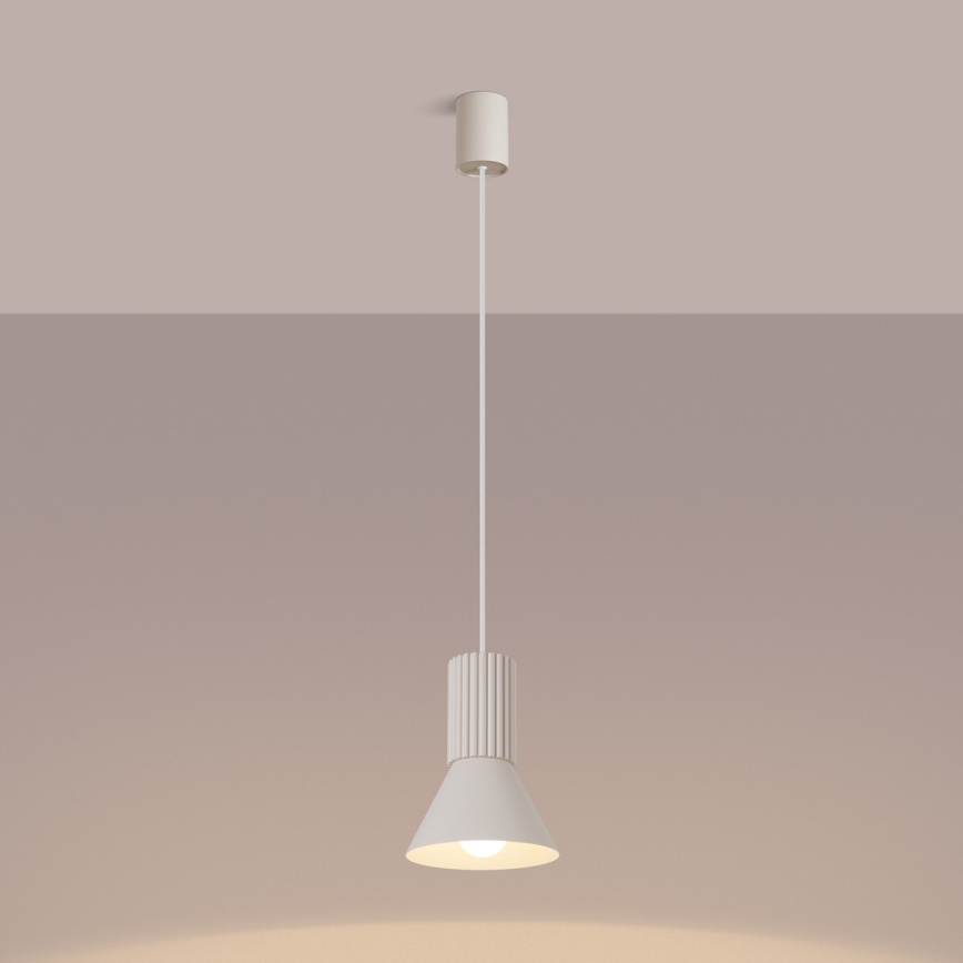 ESTRIA Cable Pendant Light, 1x E14/10W/230V, Ø 14 cm, Cream