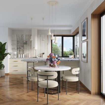 ESTRIA Cable Pendant Light, 1x E14/10W/230V, Ø 14 cm, Cream