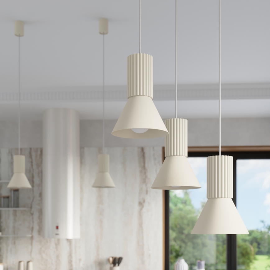 ESTRIA Cable Pendant Light, 1x E14/10W/230V, Ø 14 cm, Cream