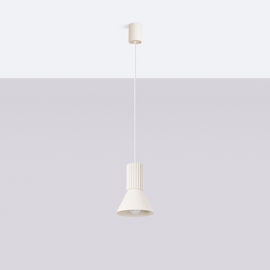 ESTRIA Cable Pendant Light, 1x E14/10W/230V, Ø 14 cm, Cream