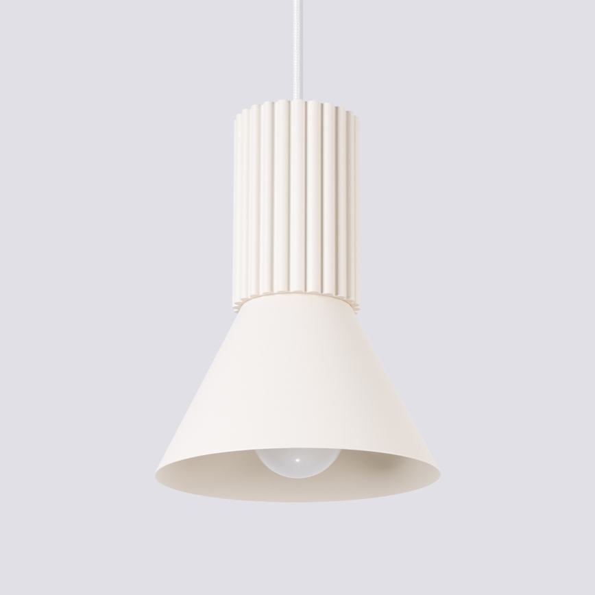 ESTRIA Cable Pendant Light, 1x E14/10W/230V, Ø 14 cm, Cream