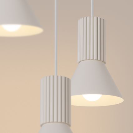 Cord pendant lamp ESTRIA 3xE14/10W/230V Ø 30 cm cream
