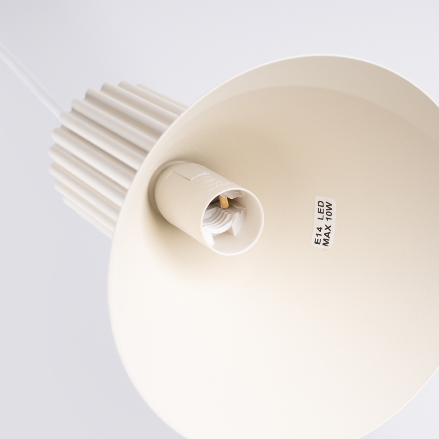 Cord pendant lamp ESTRIA 3xE14/10W/230V Ø 30 cm cream