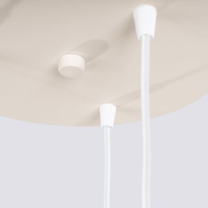 Cord pendant lamp ESTRIA 3xE14/10W/230V Ø 30 cm cream