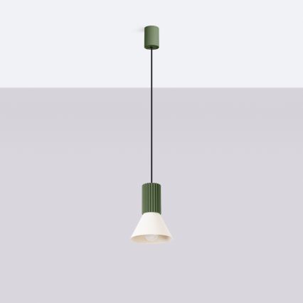 ESTRIA cable pendant light 1x E14/10W, 230V, Ø 14 cm, green