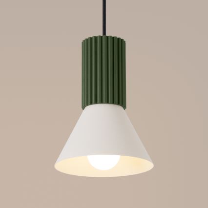 ESTRIA cable pendant light 1x E14/10W, 230V, Ø 14 cm, green