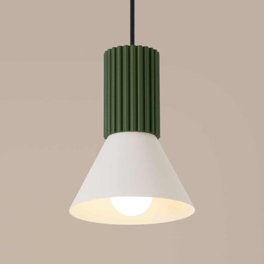 ESTRIA cable pendant light 1x E14/10W, 230V, Ø 14 cm, green