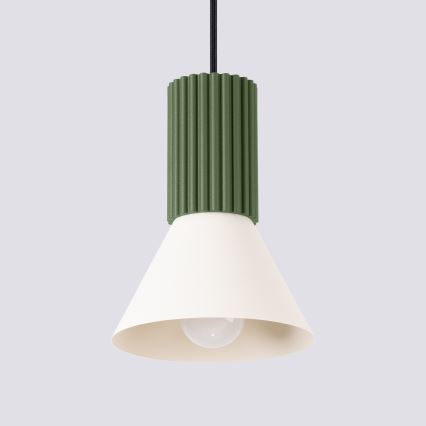 ESTRIA cable pendant light 1x E14/10W, 230V, Ø 14 cm, green