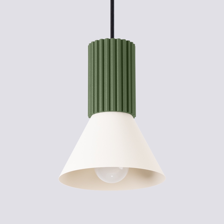 ESTRIA cable pendant light 1x E14/10W, 230V, Ø 14 cm, green