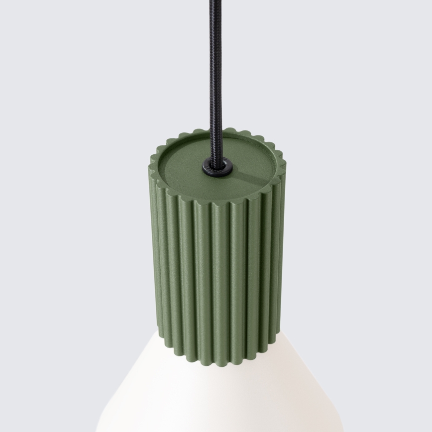 ESTRIA cable pendant light 1x E14/10W, 230V, Ø 14 cm, green