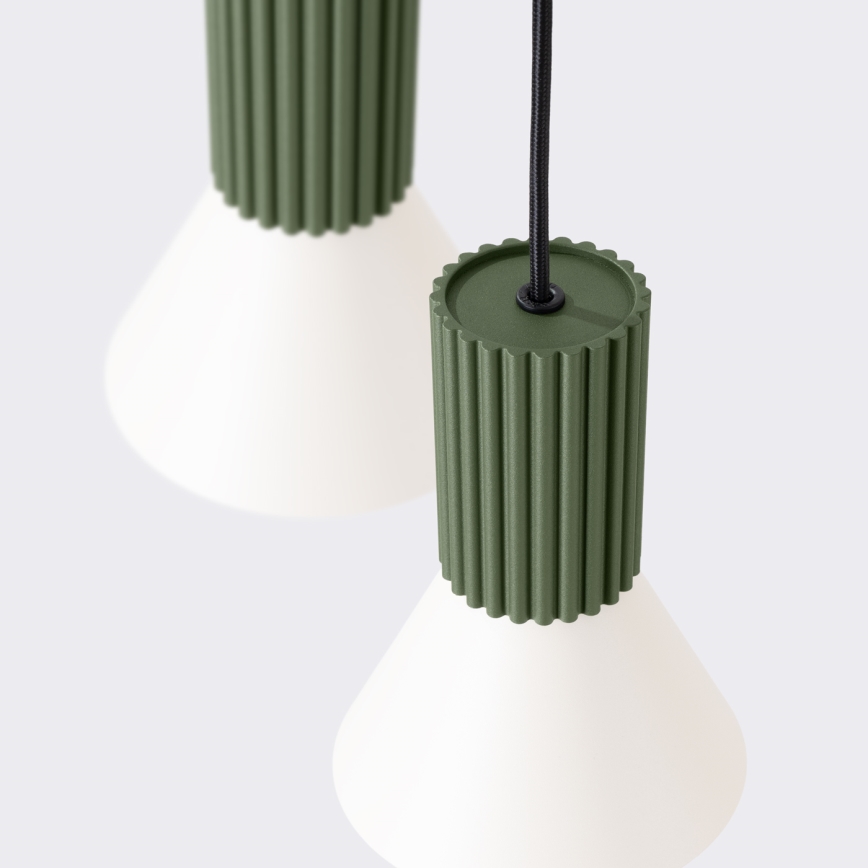 ESTRIA cord pendant lamp 3×E14/10W/230V, Ø30 cm, green