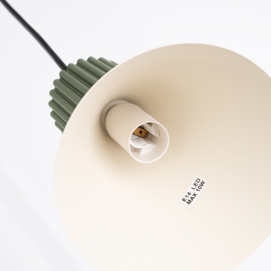 ESTRIA cord pendant lamp 3×E14/10W/230V, Ø30 cm, green