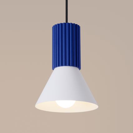 ESTRIA corded pendant light 1x E14/10W/230V, Ø 14 cm, blue