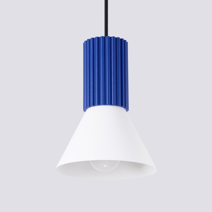 ESTRIA corded pendant light 1x E14/10W/230V, Ø 14 cm, blue
