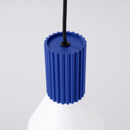 ESTRIA corded pendant light 1x E14/10W/230V, Ø 14 cm, blue