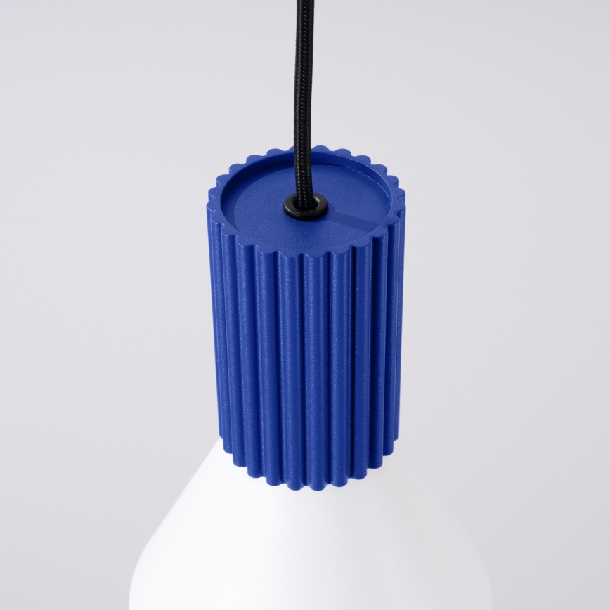 ESTRIA corded pendant light 1x E14/10W/230V, Ø 14 cm, blue