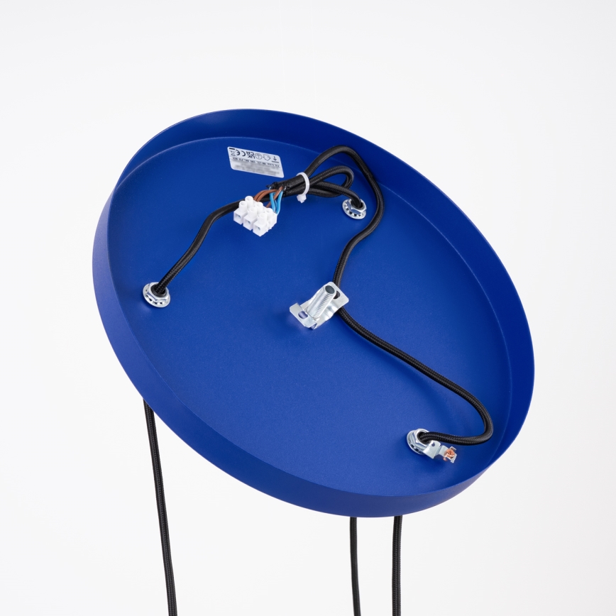ESTRIA cord pendant, 3xE14/10W/230V, Ø 30 cm, blue