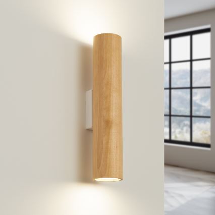 Wall light LINO 2xGU10/10W/230V beech