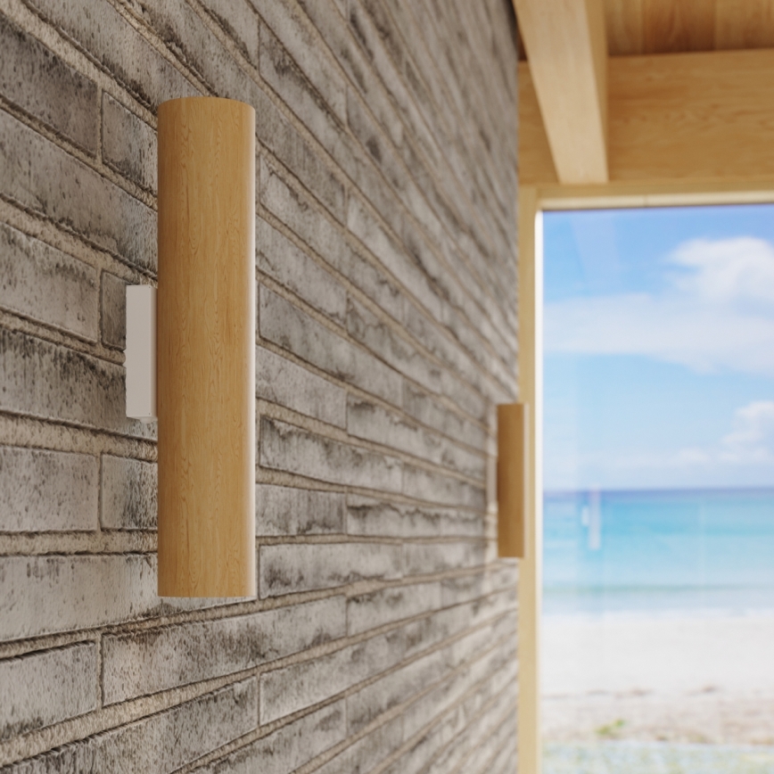 Wall light LINO 2xGU10/10W/230V beech