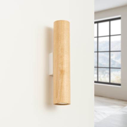 Wall light LINO 2xGU10/10W/230V beech