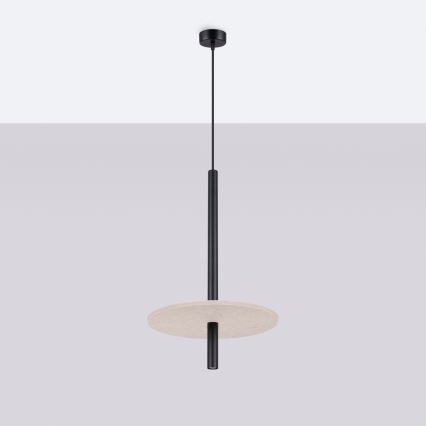 FELTRO cable-hung pendant 1xG9/8W/230V black/cream