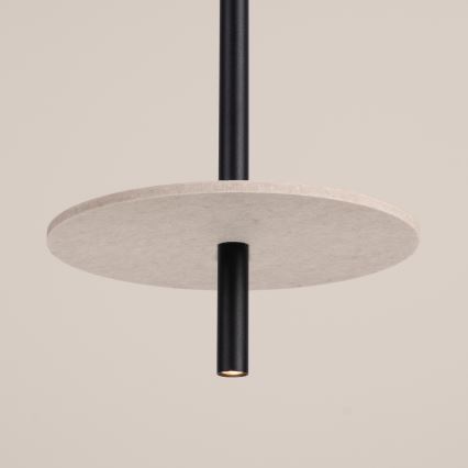 FELTRO cable-hung pendant 1xG9/8W/230V black/cream
