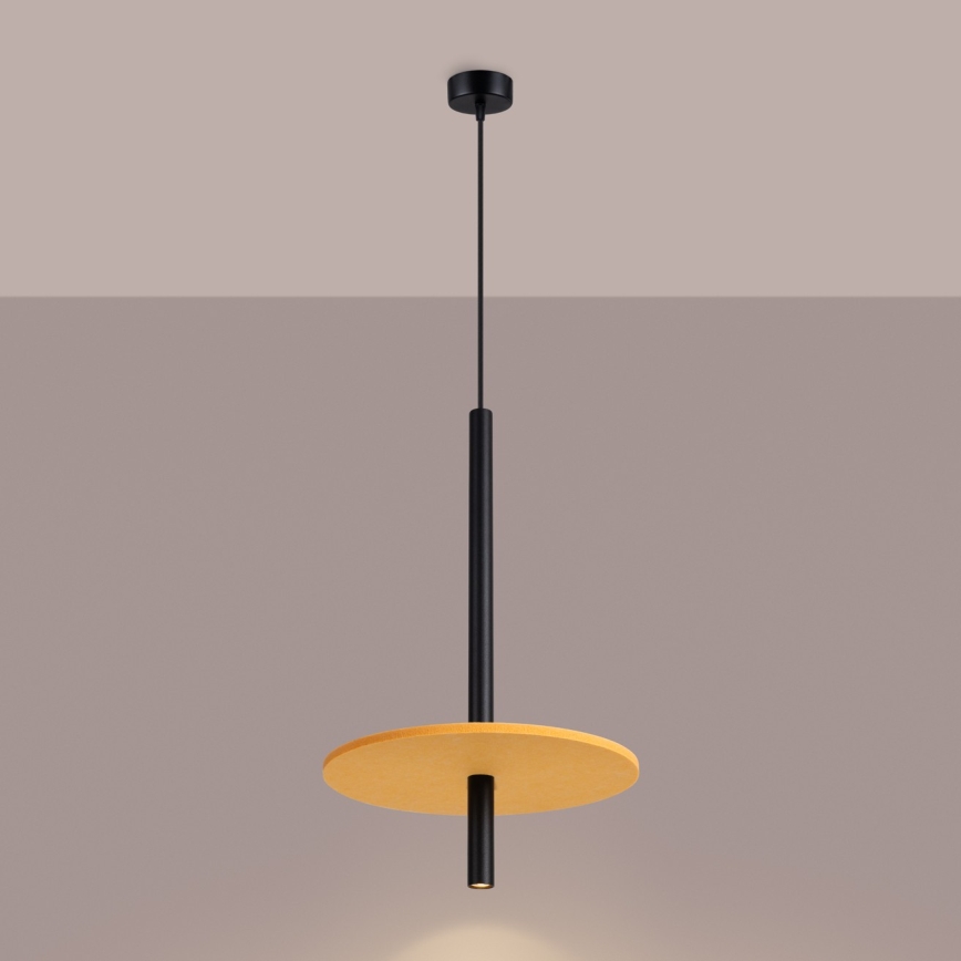 FELTRO Cable-Hung Pendant Light 1xG9/8W/230V Black/Yellow