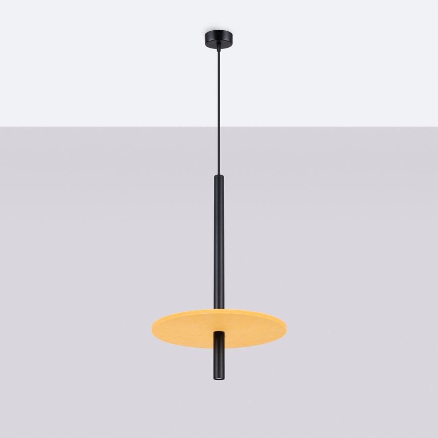 FELTRO Cable-Hung Pendant Light 1xG9/8W/230V Black/Yellow