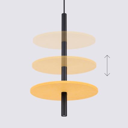 FELTRO Cable-Hung Pendant Light 1xG9/8W/230V Black/Yellow