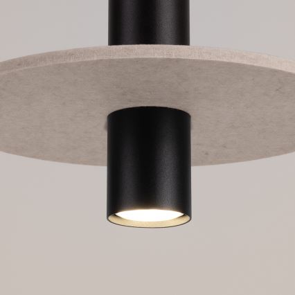 Cable-hung pendant light PELTA 1xGU10/10W/230V black/cream